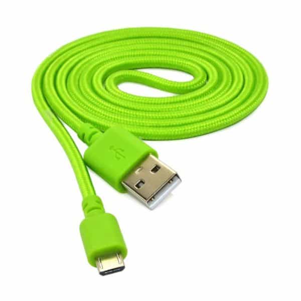 Καλώδιο σύνδεσης κορδόνι Ancus USB σε Micro USB με ενισχυμένες επαφές πράσινο 5210029008702