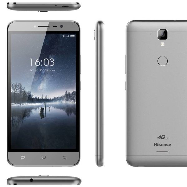 Hisense F23 4G LTE (Dual SIM) 5.5" Android 7.0 1280*720 HD Quad-Core 64bit 1.3 GHz 2GB RAM 16GB Γκρί