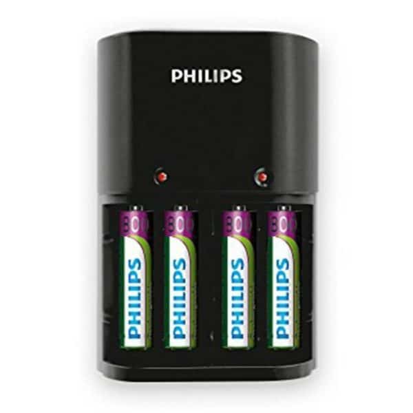 Φορτιστής μπαταριών PHILIPS value για ΑΑ & ΑΑΑ με μπαταρίες 4xAA