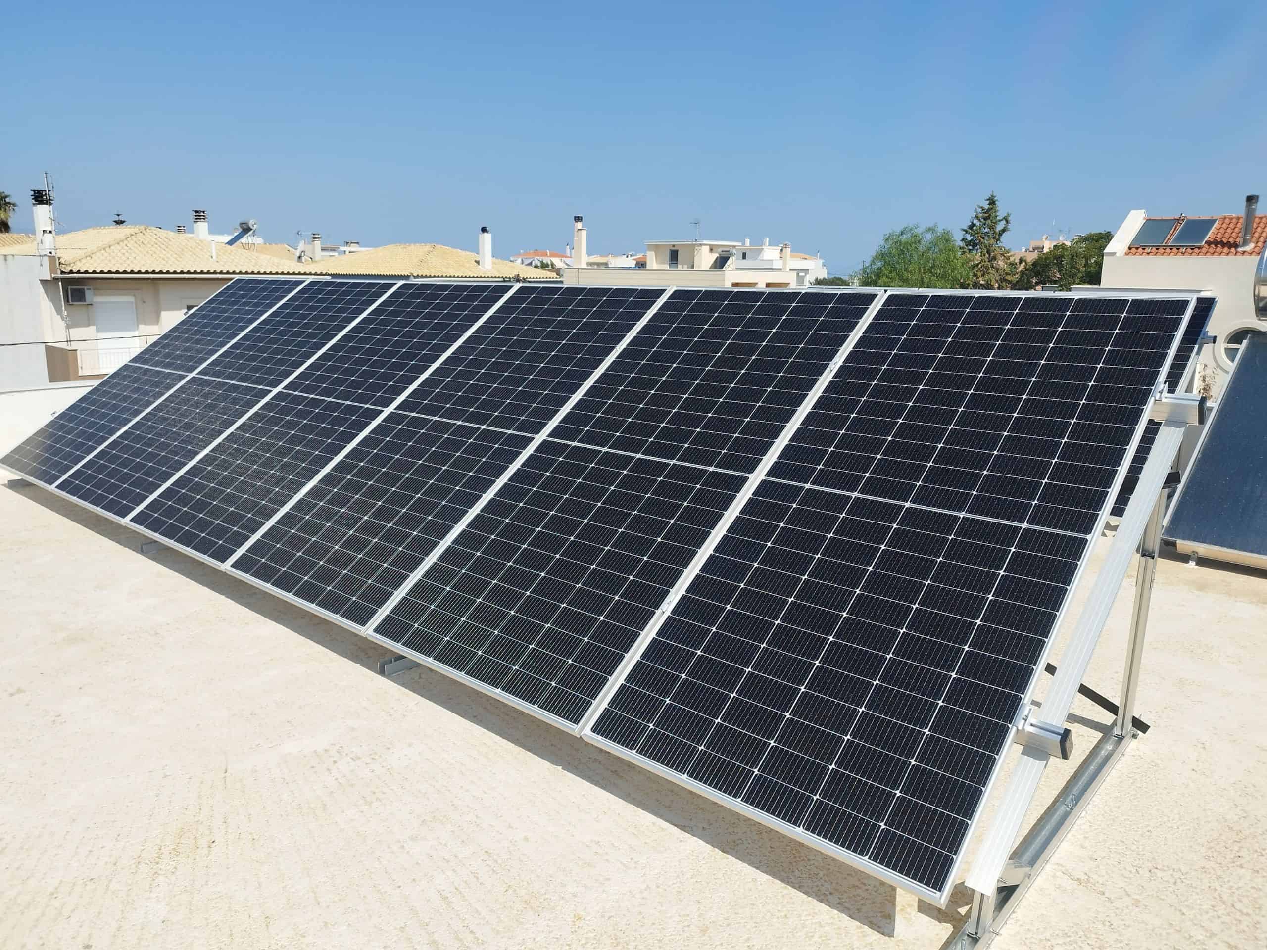 fotovoltaiko-4.95kw-net-metering-me-mpataria huawei-10kWh-agios-georgios-korinthos