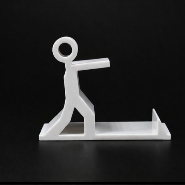 Λευκή 3D printed βάση κινητού DeskBuddy χωρίς κινητό